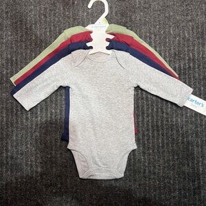 Carter’s Baby Bodysuit Set 4-Pack 3M Long Sleeve NWT